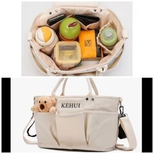 Black - Mini Diaper bag / Doggie bag / beach bag